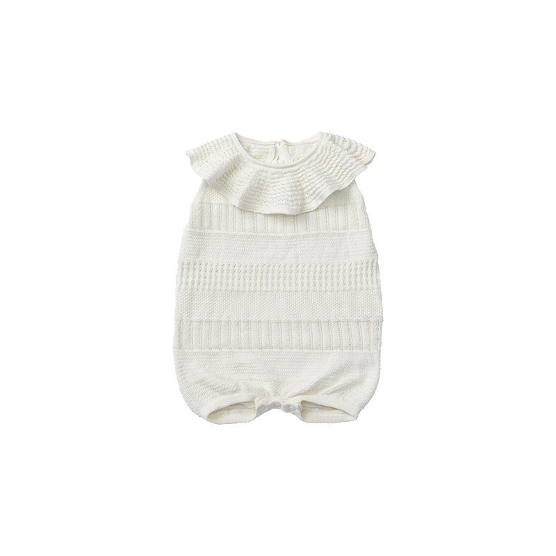 knit frill rompers shiro 70-80cm