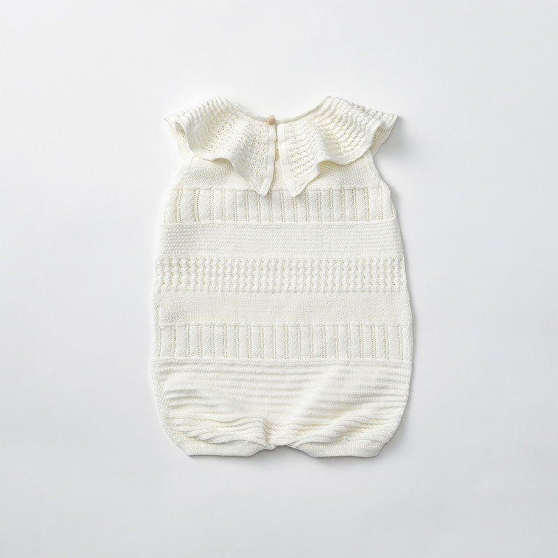 knit frill rompers shiro 70-80cm