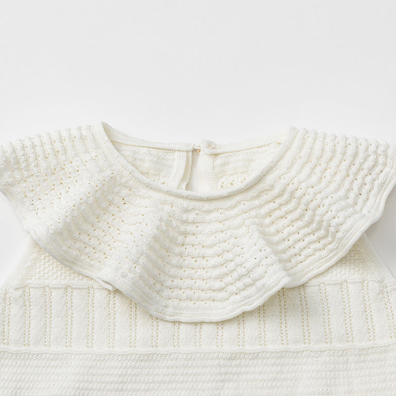 knit frill rompers shiro 70-80cm