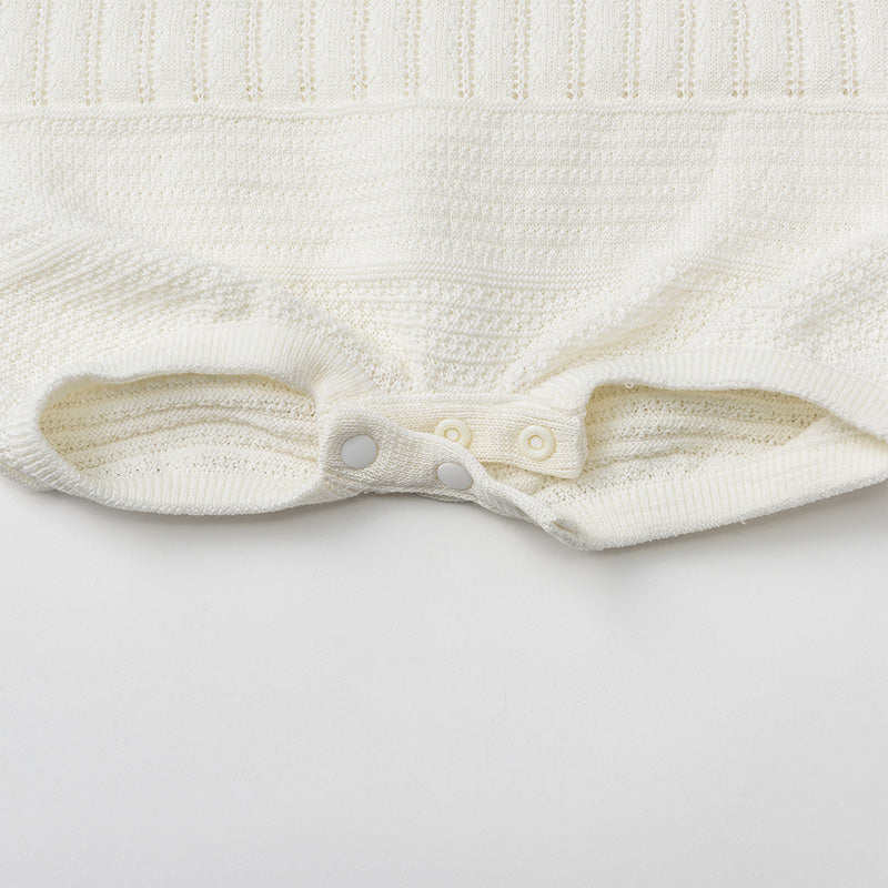 knit frill rompers shiro 70-80cm