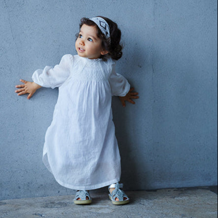 dress 1 shirring white
