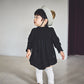 pompadour rompers 5 leaf black