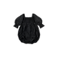 pompadour rompers 5 leaf black
