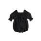 pompadour rompers 5 leaf black