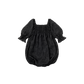 pompadour rompers 5 leaf black