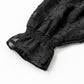 pompadour rompers 5 leaf black