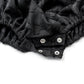 pompadour rompers 5 leaf black