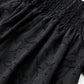 pompadour rompers 5 leaf black