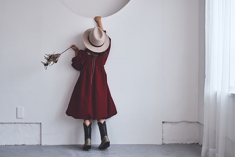 pompadour dress 3 wine