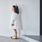 pompadour dress 4 leaf white