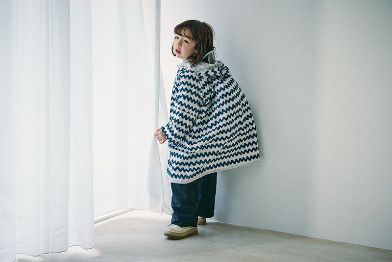 rain coat gizagiza navy
