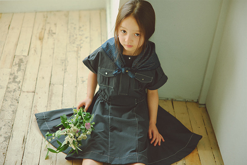 safari dress navy