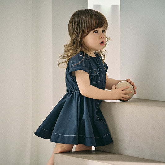 safari dress navy