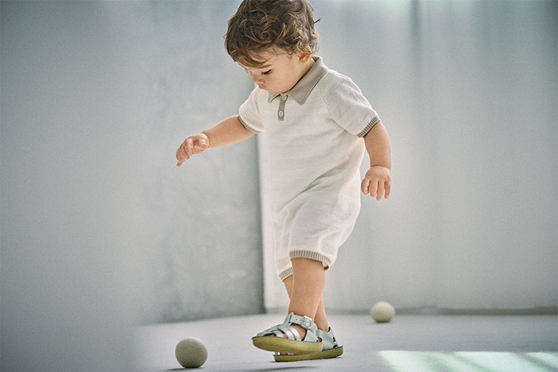 knit polo rompers shiro 70-80cm