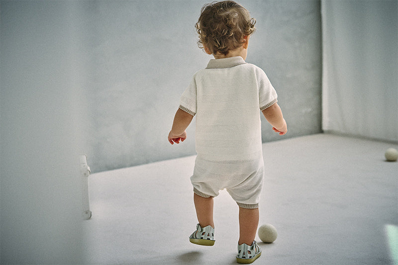 knit polo rompers shiro 70-80cm