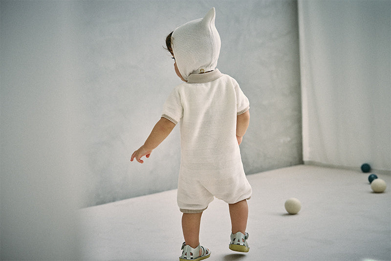 knit polo rompers shiro 70-80cm