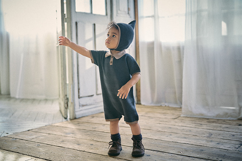 knit polo rompers ai 70-80cm