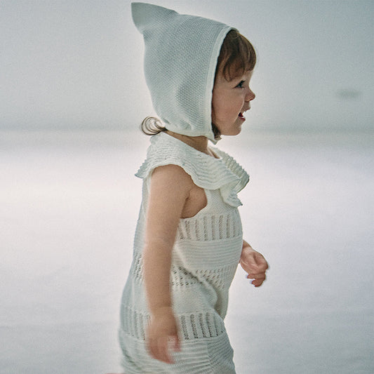 knit frill rompers shiro 70-80cm