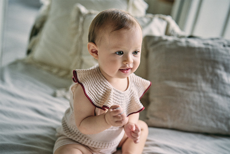 knit frill rompers beni 70-80cm
