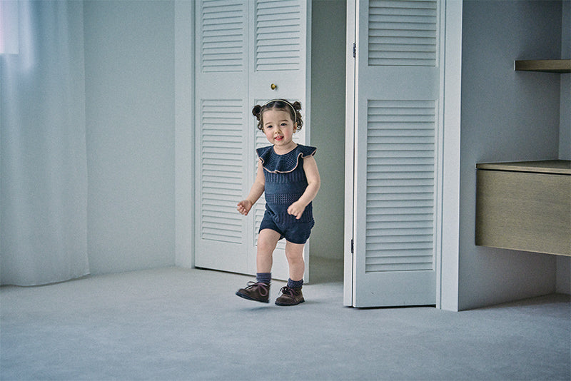 knit frill rompers ai 70-80cm