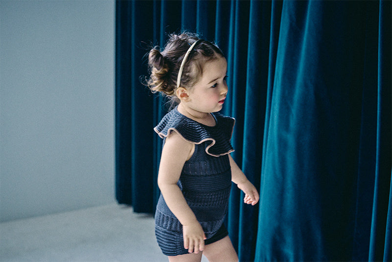 knit frill rompers ai 70-80cm