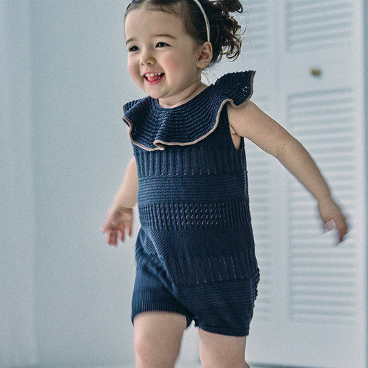 knit frill rompers ai 70-80cm