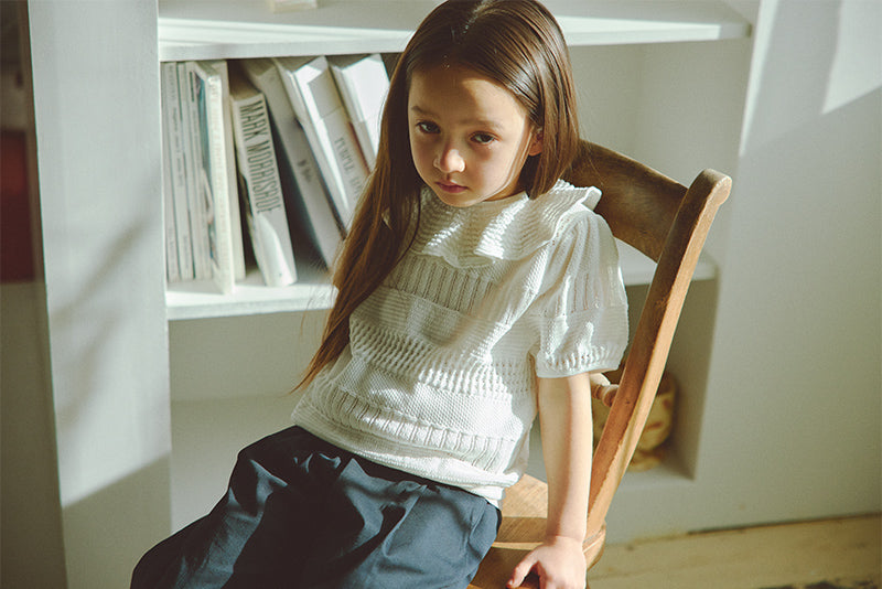 knit frill blouses shiro