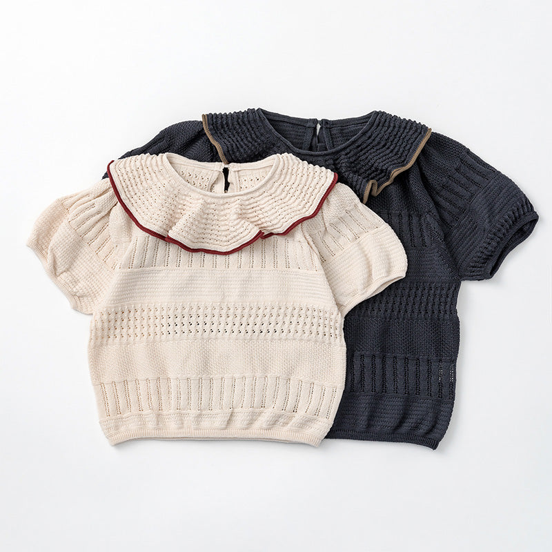 knit frill blouses shiro