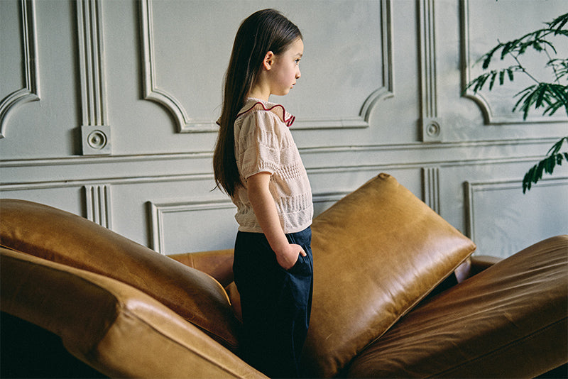 knit frill blouses beni