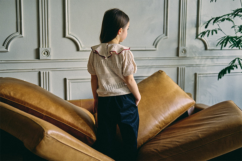 knit frill blouses beni