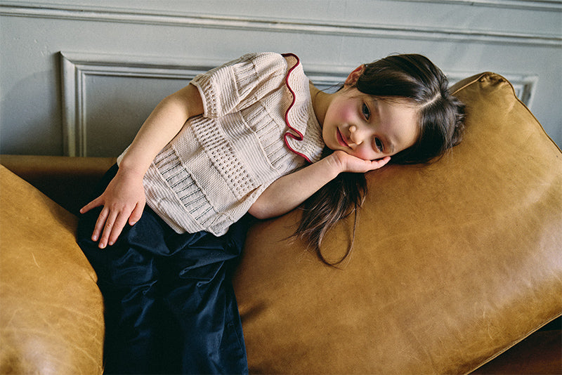 knit frill blouses beni