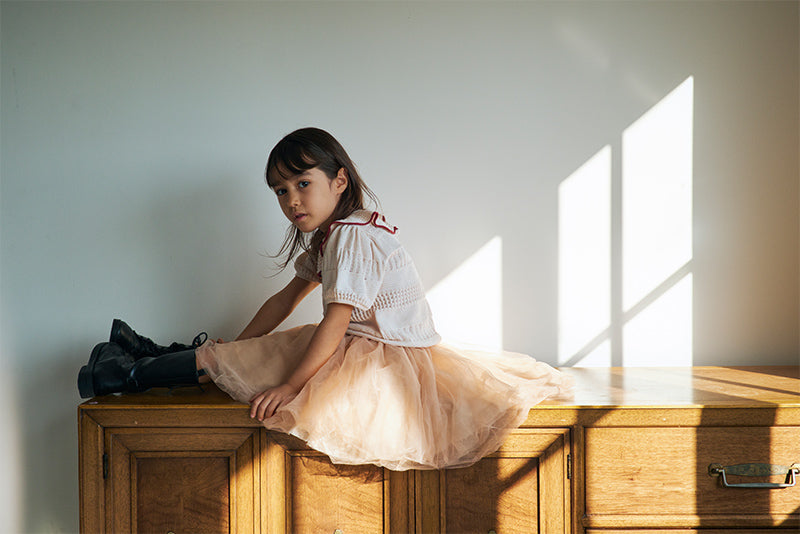 knit frill blouses beni
