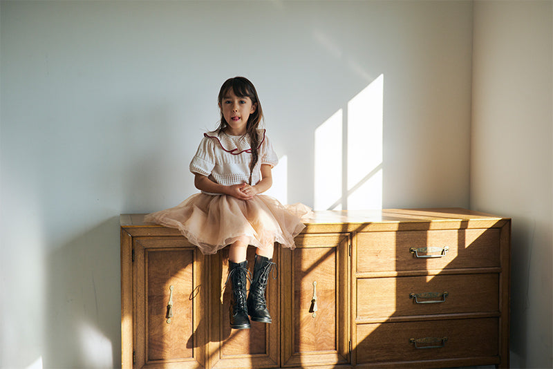knit frill blouses beni