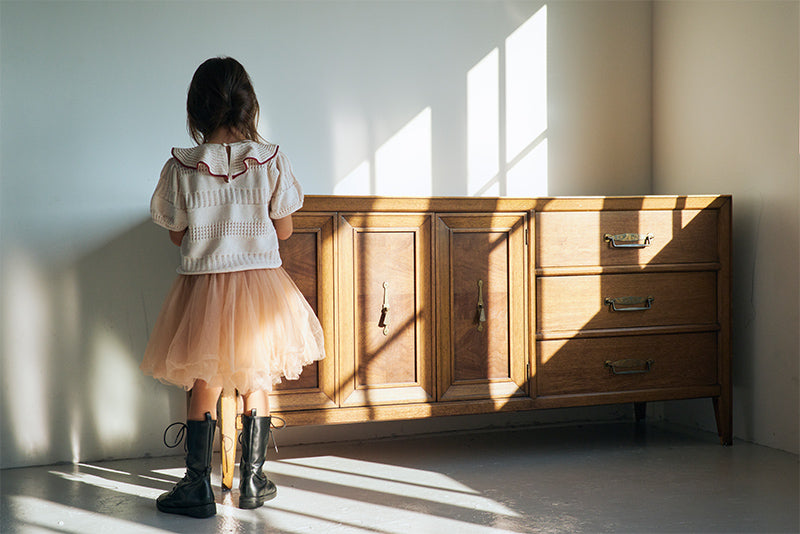 knit frill blouses beni