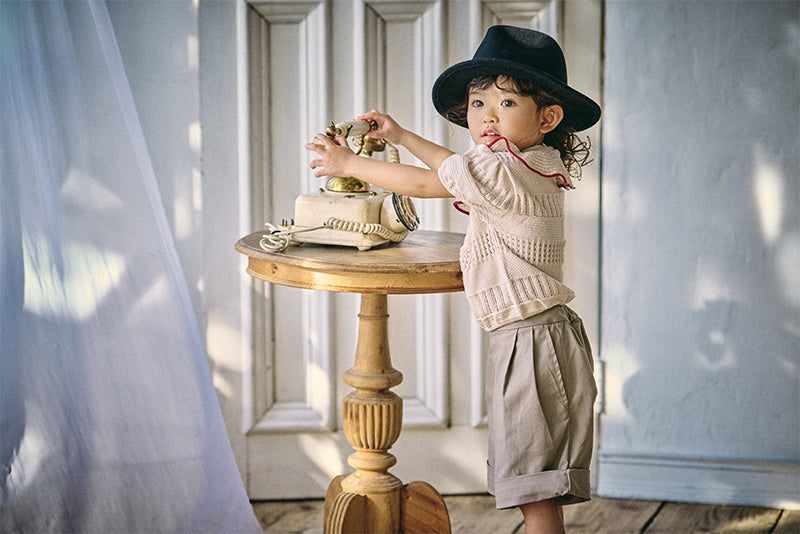 knit frill blouses beni
