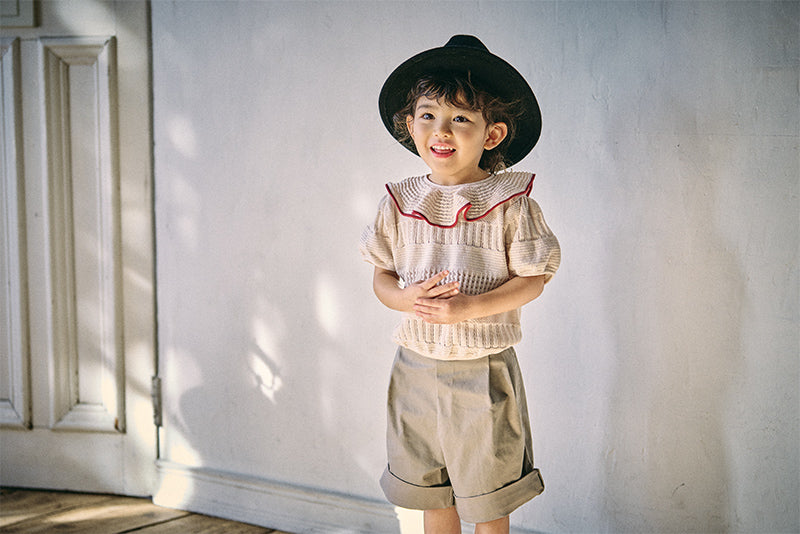 knit frill blouses beni