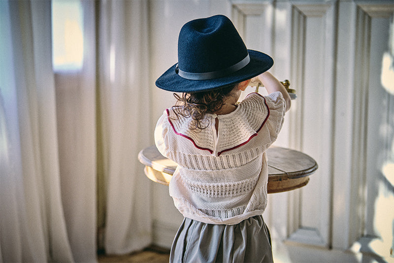 knit frill blouses beni