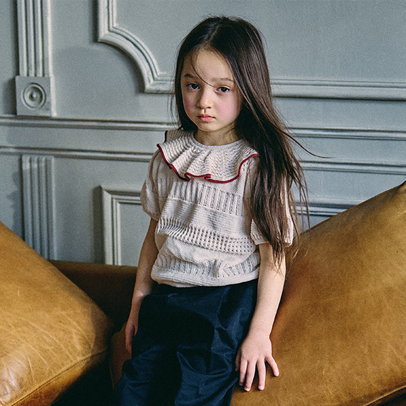 knit frill blouses beni