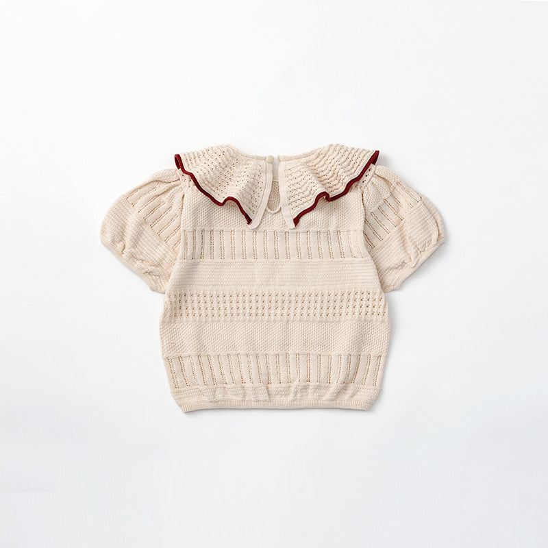knit frill blouses beni