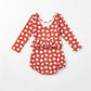 swimwear grid wave red