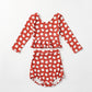 swimwear grid wave red