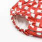 swimwear grid wave red