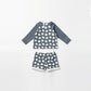 swimwear grid wave navy