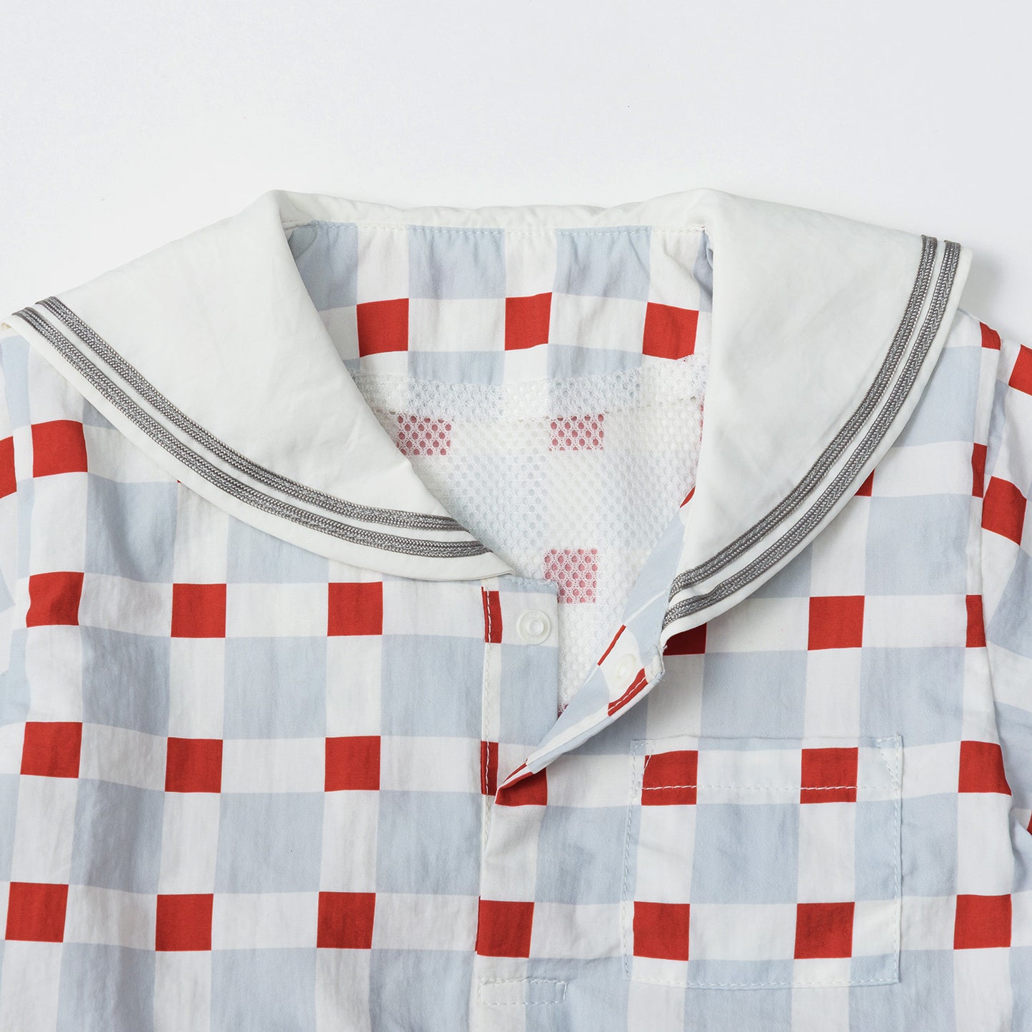 paddle rompers block blue