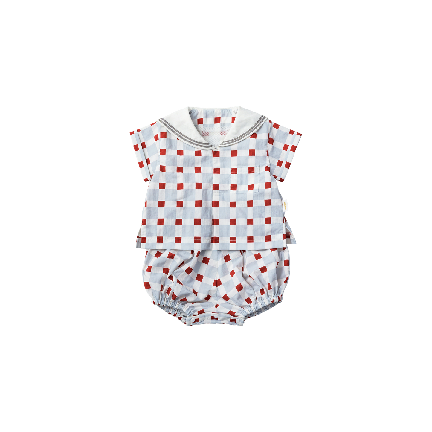 paddle rompers block blue