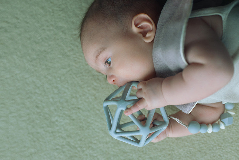 binky strap dot blue