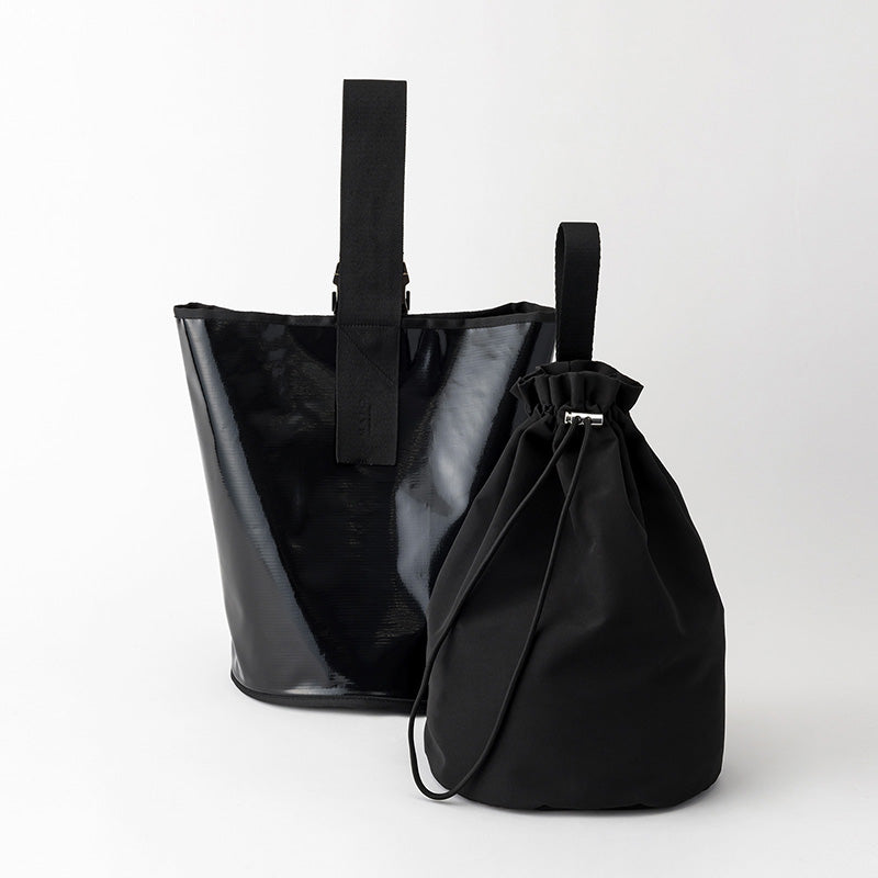 HULLED TOTE BAG BLACK