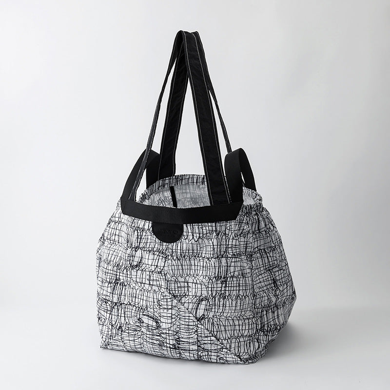 POND TOTE BAG DOODLE WHITE