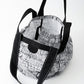 POND TOTE BAG DOODLE WHITE
