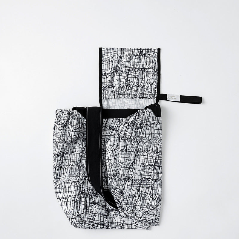 POND TOTE BAG DOODLE WHITE